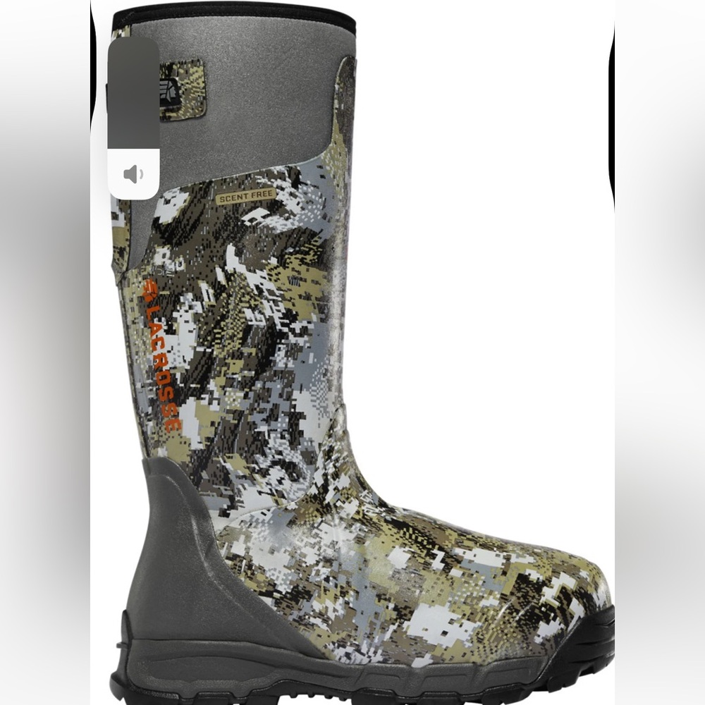 LaCrosse Scent-Free Camouflage Boots 1600g Insulated Size 11